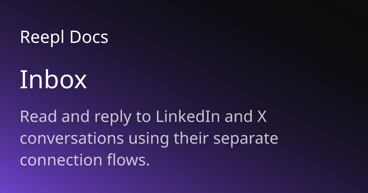 How to Use the Inbox | Reepl Documentation | Reepl Docs